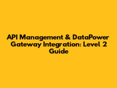 API Management & DataPower Gateway Integration: Level 2 Guide