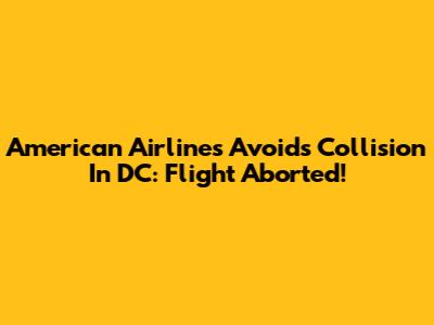 American Airlines Avoids Collision In DC: Flight Aborted!