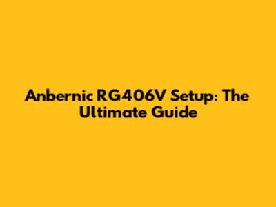 Anbernic RG406V Setup: The Ultimate Guide