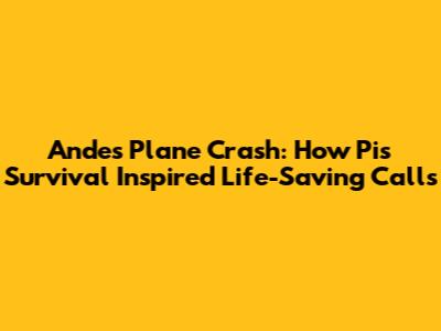 Andes Plane Crash: How Pi's Survival Inspired Life-Saving Calls