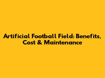 Artificial Football Field: Benefits, Cost & Maintenance