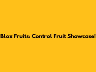 Blox Fruits: Control Fruit Showcase!