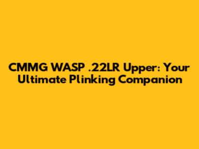 CMMG WASP .22LR Upper: Your Ultimate Plinking Companion