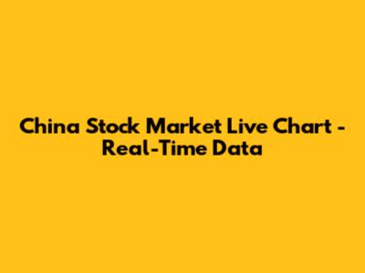 China Stock Market Live Chart - Real-Time Data