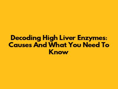 Decoding High Liver Enzymes: Causes And What You Need To Know