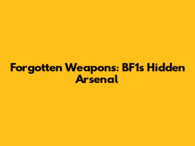 Forgotten Weapons: BF1's Hidden Arsenal
