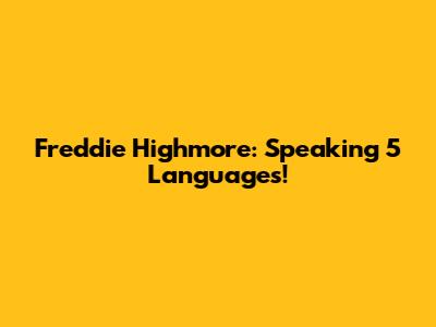Freddie Highmore: Speaking 5 Languages!