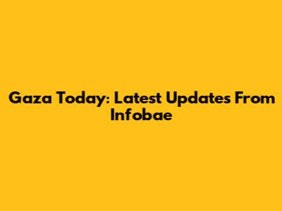 Gaza Today: Latest Updates From Infobae