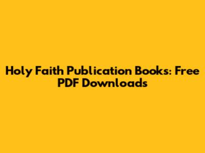 Holy Faith Publication Books: Free PDF Downloads