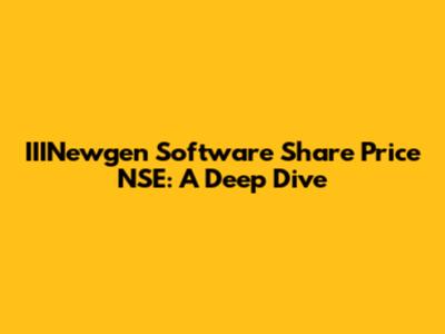 IIINewgen Software Share Price NSE: A Deep Dive