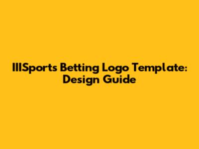IIISports Betting Logo Template: Design Guide