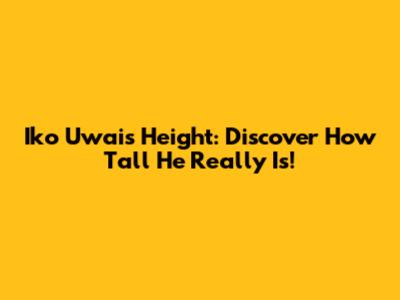 Iko Uwais Height: Discover How Tall He Really Is!