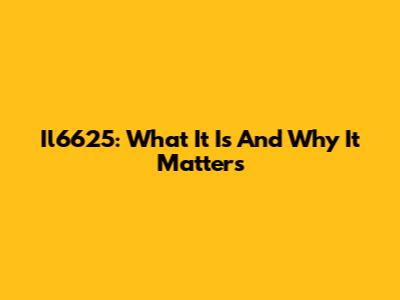Il6625: What It Is And Why It Matters