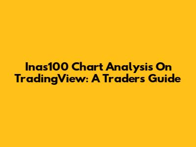 Inas100 Chart Analysis On TradingView: A Trader's Guide