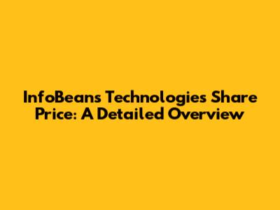 InfoBeans Technologies Share Price: A Detailed Overview