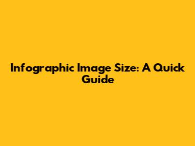 Infographic Image Size: A Quick Guide