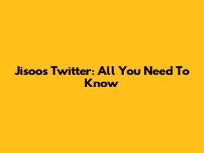 Jisoo's Twitter: All You Need To Know