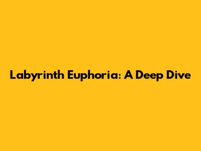 Labyrinth Euphoria: A Deep Dive