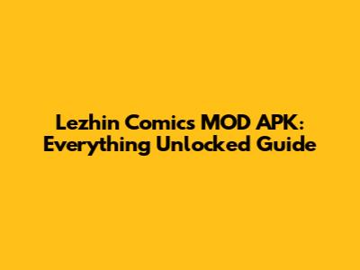Lezhin Comics MOD APK: Everything Unlocked Guide
