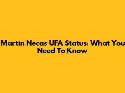 Martin Necas' UFA Status: What You Need To Know