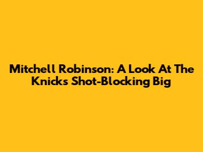 Mitchell Robinson: A Look At The Knicks' Shot-Blocking Big