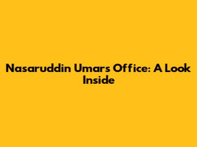 Nasaruddin Umar's Office: A Look Inside
