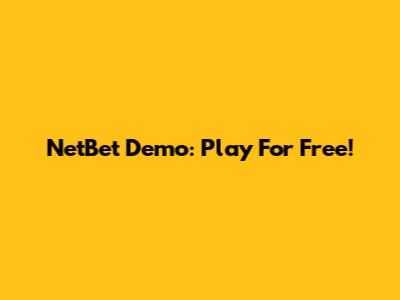 NetBet Demo: Play For Free!