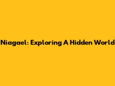 Niagael: Exploring A Hidden World
