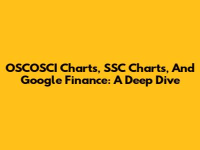 OSCOSCI Charts, SSC Charts, And Google Finance: A Deep Dive