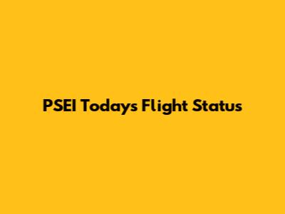 PSEI Today's Flight Status