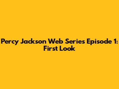 Percy Jackson Web Series Episode 1: First Look