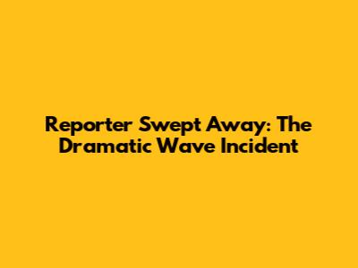 Reporter Swept Away: The Dramatic Wave Incident