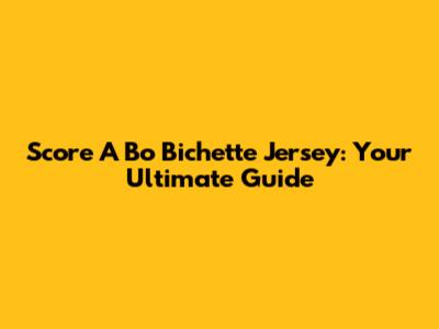 Score A Bo Bichette Jersey: Your Ultimate Guide