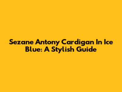 Sezane Antony Cardigan In Ice Blue: A Stylish Guide