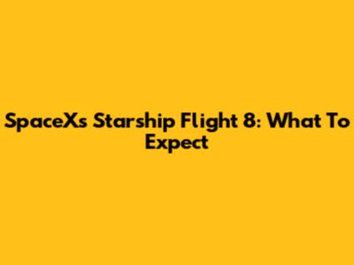 SpaceX's Starship Flight 8: What To Expect