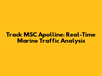 Track MSC Apolline: Real-Time Marine Traffic Analysis