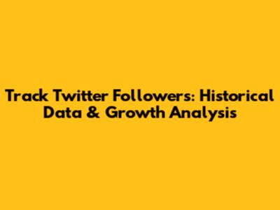 Track Twitter Followers: Historical Data & Growth Analysis