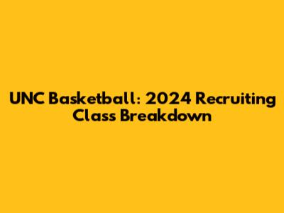 UNC Basketball: 2024 Recruiting Class Breakdown