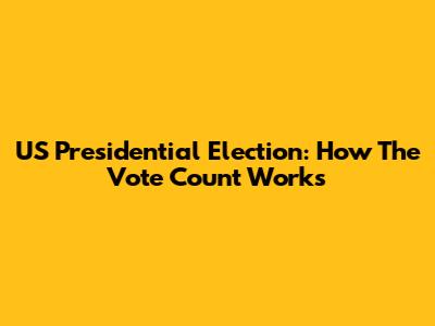 US Presidential Election: How The Vote Count Works
