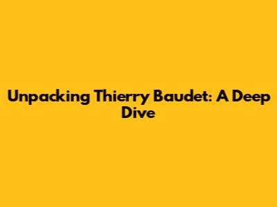 Unpacking Thierry Baudet: A Deep Dive