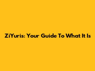 ZiYuris: Your Guide To What It Is