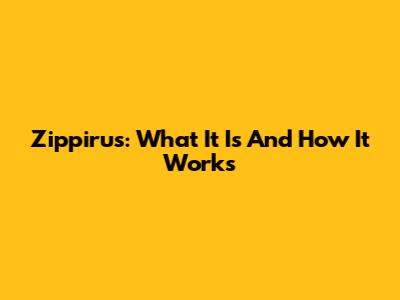 Zippirus: What It Is And How It Works